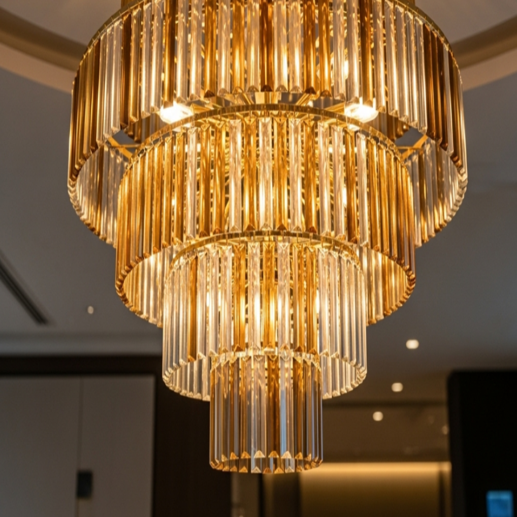 Villa light luxury crystal ceiling lamp