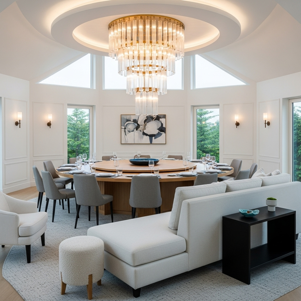 American style villa crystal ceiling lamp