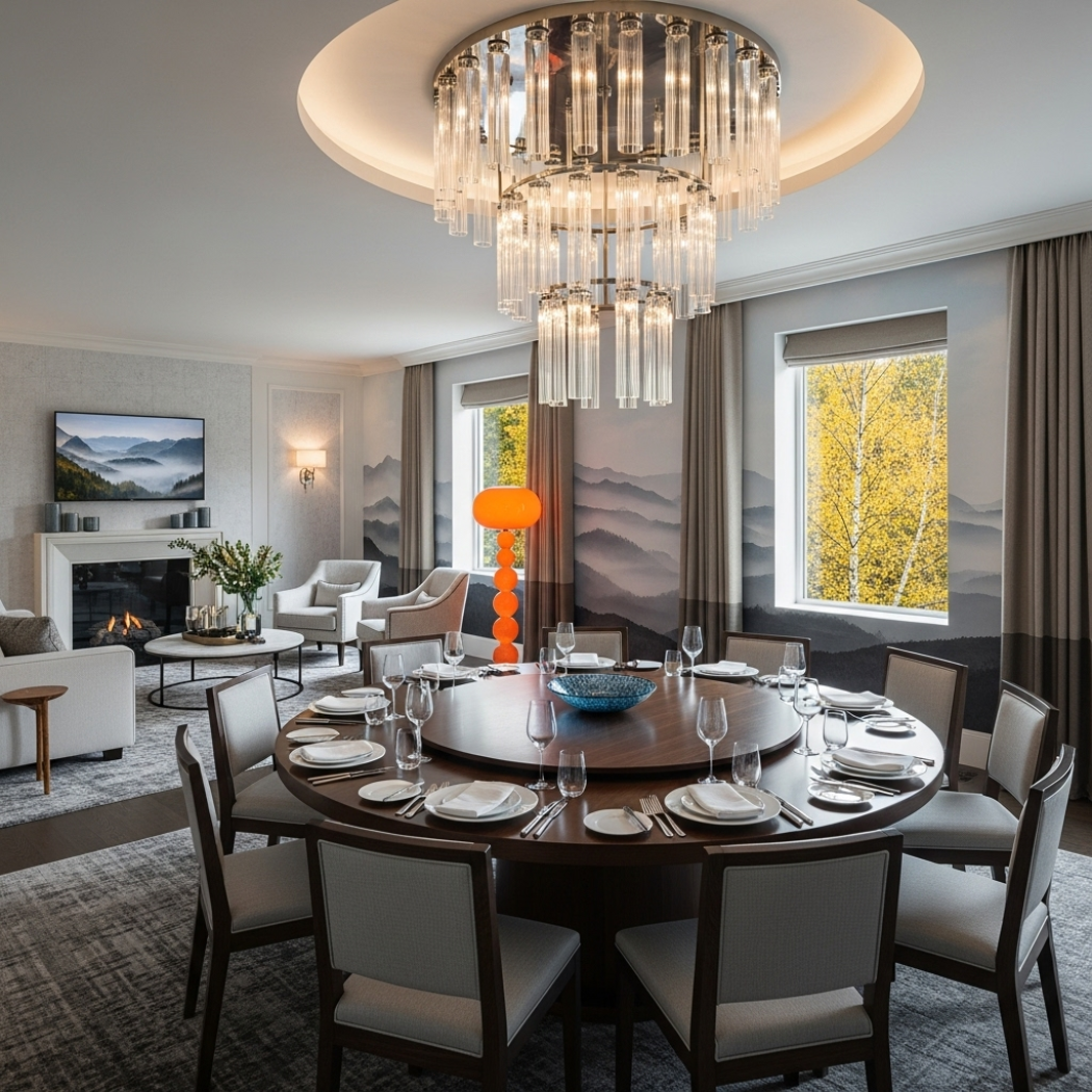American style villa crystal ceiling lamp